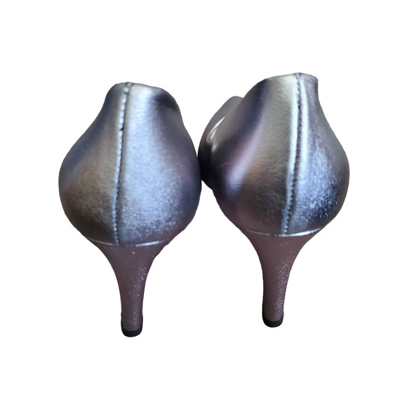 Jon Josef Phyllis RIGHT ONLY AMPUTEE Pewter Leather Pump Heel NIB Size 6.5 M - Picture 6 of 7